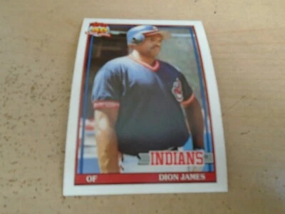 OPC 1991 BASEBALL CARD  /  117 DION JAMES CLEVELAND INDIANS - Image 1 of 2
