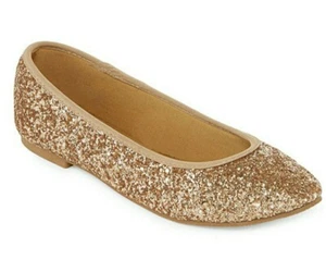 Peyton & Parker Glitter Womens Ballet Flats Rose Gold Women's Flats NWT size 7 - Picture 1 of 5