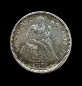 1874-P Arrows Seated Liberty Dime, 4/27/24, Free Shipping - Picture 1 of 2