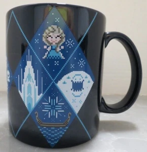 Tazza tazza caffè tè cacao Disney's Frozen Pixel Art blu navy - Foto 1 di 6