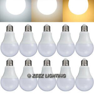 10X LED Light Bulb 12W Natural Bright White A19 Equivalent100W Incandescent Lamp