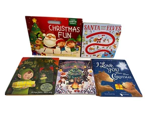 5-PACK Christmas Kids Books: Activity Books & more NEW/Shelf Pull $50+ Retail Gi - Foto 1 di 22