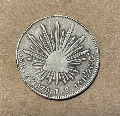 Mexico - 1878 ZsJS Large Silver 8 Reales - Popular - Image 1 of 3