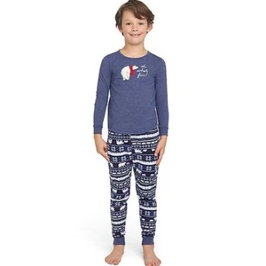 ELLEN DEGENERES YOUTH KNIT TEE & FLEECE PANT SET: POLAR BEAR - Picture 1 of 6