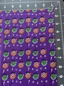 Art of Healing Peace Purple Cotton Fabric 45" wide by Freespirit Fabrics - Picture 1 of 2