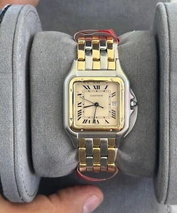 Cartier Panthere 187957 Jumbo model Two Tone 29mm Steel & 18KYellow Gold Watch - Picture 1 of 4