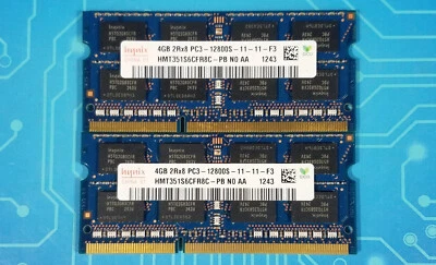8GB (2x4GB) PC3-12800s DDR3-1600MHz 2Rx8 Non-ECC Hynix HMT351S6CFR8C-PB - Image 1 of 2