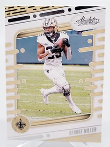 2024 PANINI ABSOLUTE KENDRE MILLER BASE FOOTBALL CARD NEW ORLEANS SAINTS NFL 78 - Picture 1 of 2