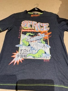 M&S Limited Collection grey/Navy T-Shirt 13-14 Year Space Monsters from Mars New - Picture 1 of 9