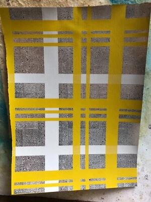 Hojas de Papel Pintado Vintage Mod Láminas Geométricas Scotty's Cuadros Amarillo Foto 1 de 3