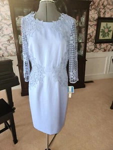 antonio Melani dress robin egg,8, NWT, L37,B38,W31,H41,SL19, Exquisite beauty - Picture 1 of 7