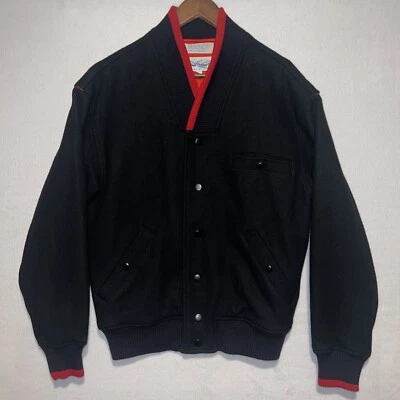 Rare Perry Ellis Americana Wool Varsity Bomber Jacket Vintage Size Small - Image 1 of 4