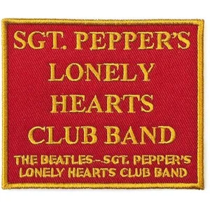 OFFICIAL LICENSED - THE BEATLES - SGT PEPPER'S RED SEW ON PATCH LENNON - Picture 1 of 1