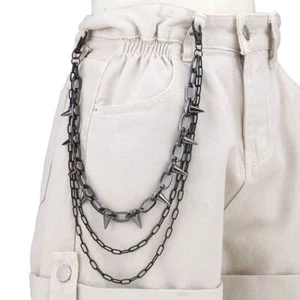 Rivet Punk Chain Metal Pants Belt Chain Fashion Trousers Chain Women - Picture 1 of 10