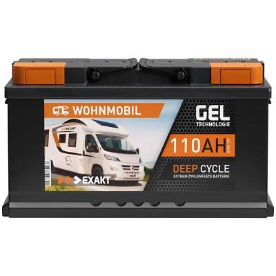 GEL Batterie 12V 110Ah Wohnmobil Batterie Solarbatterie Versorgung ersetzt 100Ah - Bild 1 von 4