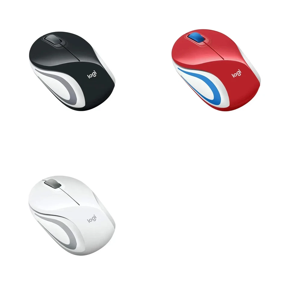 Logitech M187r Wireless Mini Mouse Ultra-Compact Red/White/Black From Japan - Image 1 of 1