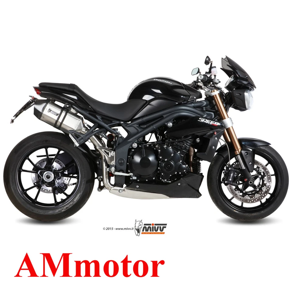Silenciador de escape motocicleta Mivv Triumph Speed Triple 2015 15 velocidades borde alto Foto 1 de 1
