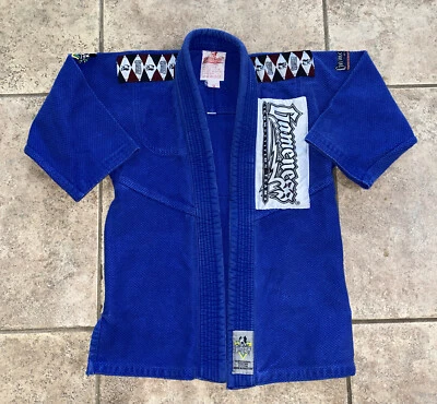 Jiu Jitsu Juvenil *Juego Talla 0 Azul Kimono Top Solo Foto 1 de 4