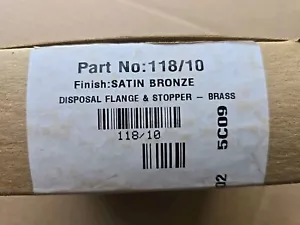 Brasstech 118/10 Disposal Flange And Stopper Satin Bronze - Picture 1 of 6