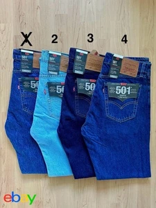 Levi's 501 Herren Jeans Hose W34 L32 Hellblau, Dunkelblau - Bild 1 von 24