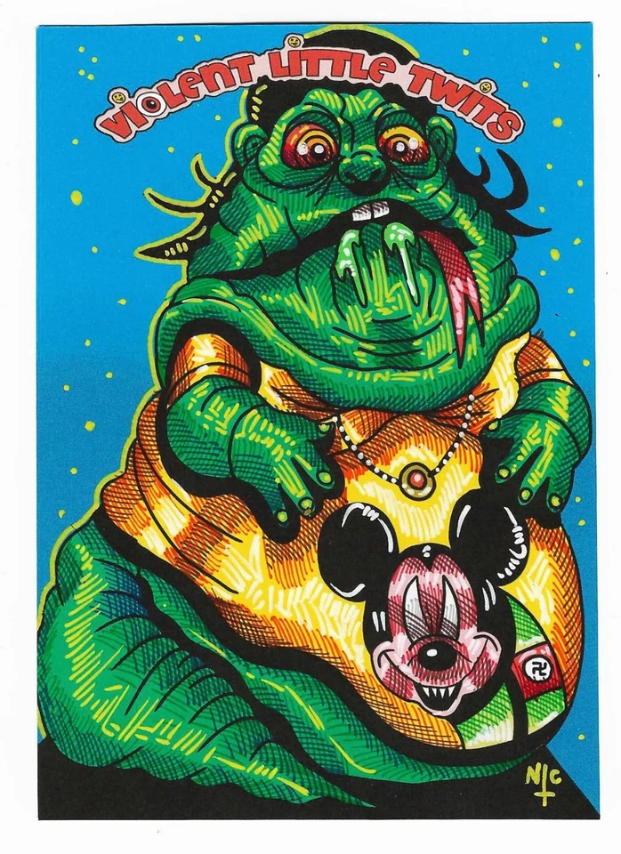 jabba the hutt Oversized Sketch Card In Inks  Violent Little Twits Range  - Image 1 of 1