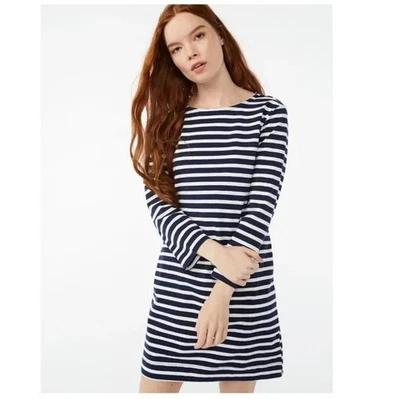 Vestido para mujer Free Assembly azul marino y blanco a rayas pequeño náutico otoño manga 3/4 Foto 1 de 4