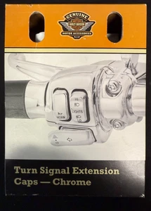 Harley Davidson turn signal extension caps chrome - Picture 1 of 4