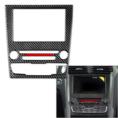 GPS Navigation Panel Cover Trim Fit Ford Mondeo 2013-2019 Black w/ Red Line - image 1 of 4