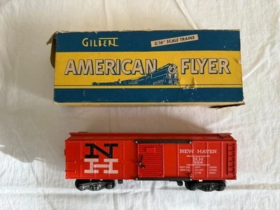 Vintage AMERICAN FLYER S Gauge #984 New Haven Box Car with original box - Image 1 of 3