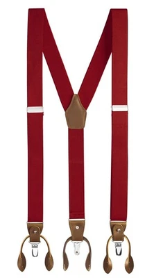 Buyless Moda Paquete de 2 Tirantes Hombres - 48" Correa Ajustable 1 1/4" Y Clip Botón Foto 1 de 4