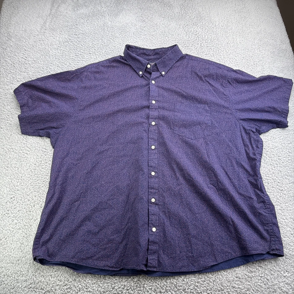 Roundtree & Yorke Mens Shirt 3XB  S/S Button Down Geometric Floral Print - Image 1 of 4