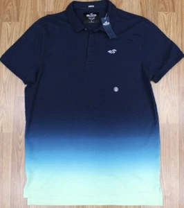 NEW! HOLLISTER EPIC FLEX REGULAR FIT COTTON PIQUE KNIT SHIRT LARGE, L - Picture 1 of 6