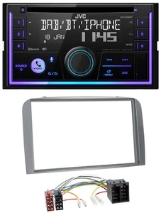 JVC MP3 USB 2DIN DAB Bluetooth CD Autoradio für Alfa Romeo 147 GT 00-10 silber - Bild 1 von 8