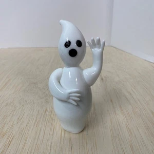 Estatuilla fantasma de vidrio artístico sólida pesada de 6" de alto con brazos y manos - Imagen 1 de 10