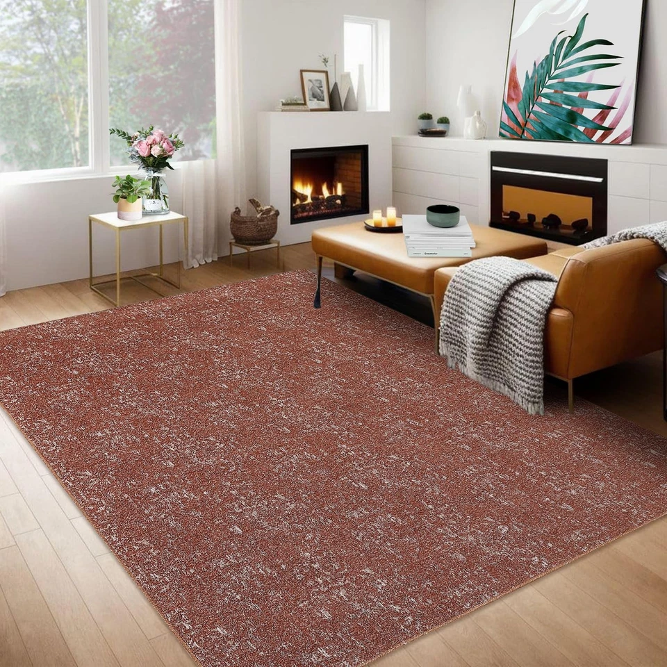 Washable Rugs 8x10 Area Rug Living Room Rug Modern Non Slip Rug Contemporary ... - Image 1 of 4