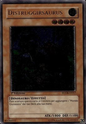 Destroyersaurus Italian 1st Ed Ultimate Rare FOTB-EN017  Yu-Gi-Oh! - Image 1 of 2