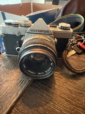 Olympus OM-1 35mm SLR Film Camera - Black - Image 1 of 4
