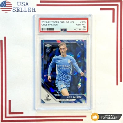 2021-22 Topps Chrome Sapphire #135 COLE PALMER Rookie Rc PSA 10 - Image 1 of 2