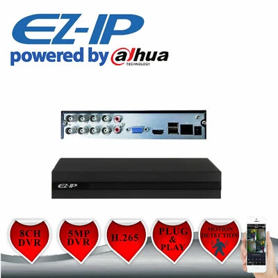 DAHUA EZ-IP DVR XVR1B08H 5MP 8CH HYBIRD  XVR 4 in 1 HDCVI/AHD/TVI/CVBS/IP Smart - Image 1 of 4