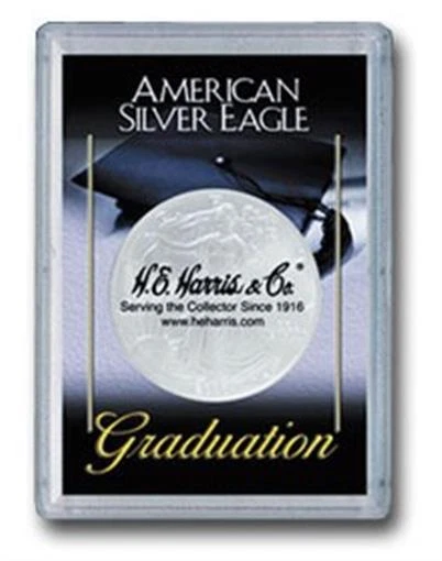 Estuche para monedas American Silver Eagle escarchado regalo para graduación soporte Snaplock 2x3 Foto 1 de 1