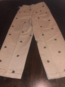 NWT Rugged Bear Boys Beige Tan Adjustable Waist Skulls Khaki Pants Sz 7 Reg $30 - Picture 1 of 8