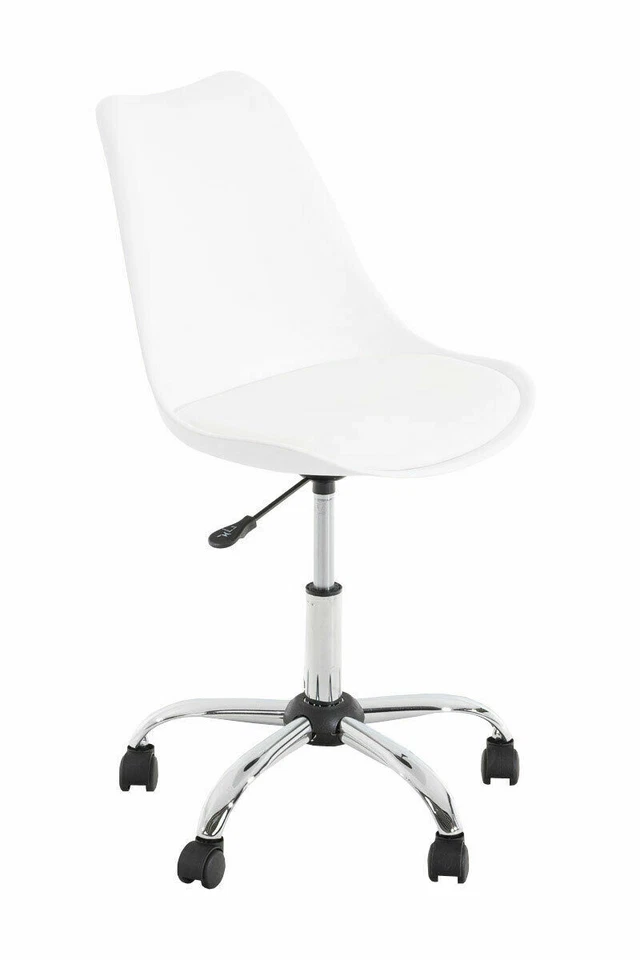 SEDIA STUDIO/ POLTRONCINA /UFFICIO / CONFORT /GIREVOLE TULIP BIANCA - Immagine 1 di 1