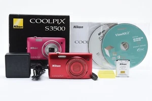 【TOP MINT w/BOX】 NIKON COOLPIX S3500 Red 20.0MP Compact Digital Camera Japan - Picture 1 of 16