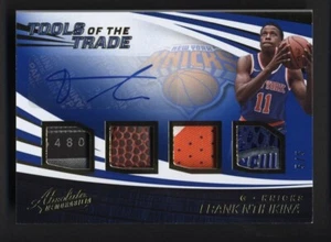 2017 Absolute Frank Ntilikina Auto /5 Commerce des outils étiquette de lessive logo maillot - Photo 1/2