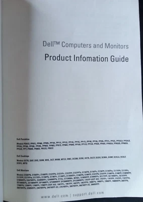 DELL COMPUTERS AND MONITORS PRODUCT INFORMATION GUIDE 2007 - Image 1 of 4