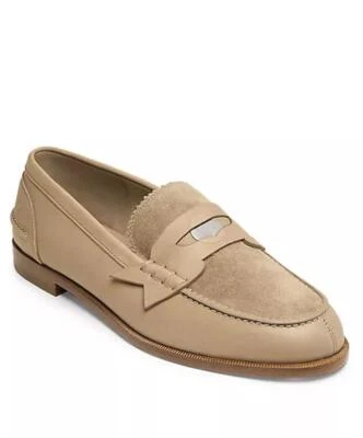 Christian Louboutin Penny Donna Cuero Gamuza Mocasines Zapatos Planos Sahariene $1095 Foto 1 de 4