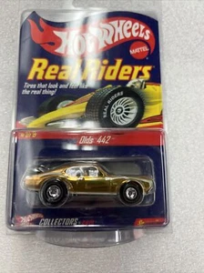 Hot Wheels Real Riders Olds 442 #4/6 Series 3 New On Card & Protecto Case B199 - Picture 1 of 14