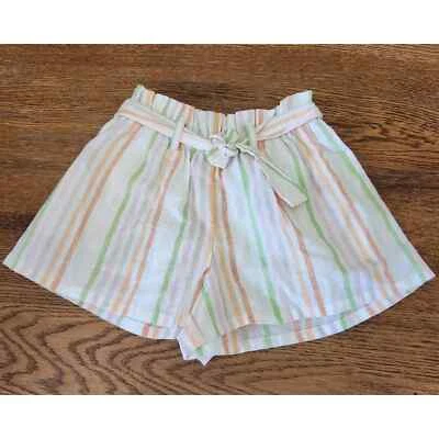 H&M Girls High Waisted Linen Shorts - Image 1 of 4