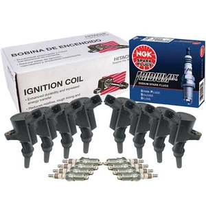 Hitachi 8 Ignition Coils & NGK 8 Iridium IX Spark Plugs Kit For Ford Mercury V8 - Picture 1 of 1
