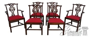 L62558EC: Set of 6 BAKER Chippendale Mahogany Dining Room Chairs - Picture 1 of 12